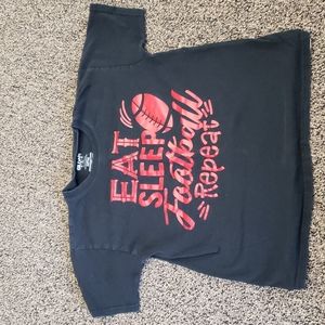 2 items: Gildan football shirt and Pacman  gray shirt size 10-medium